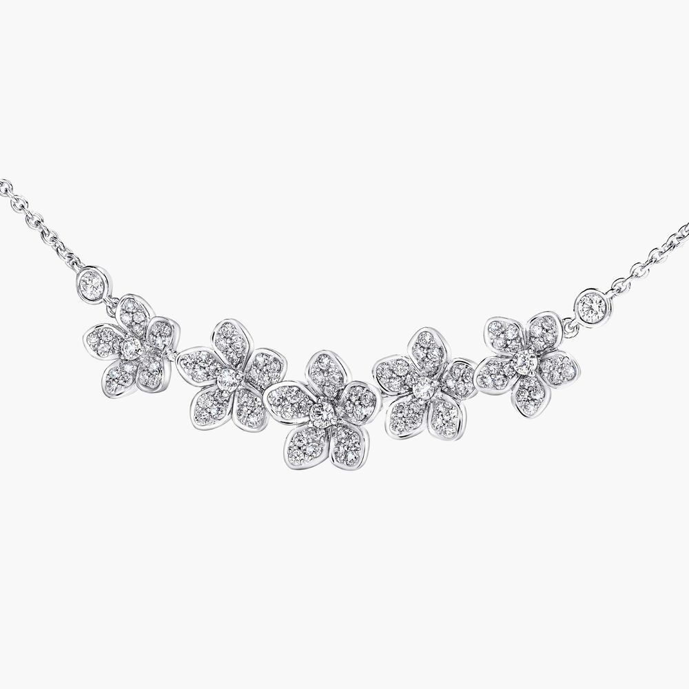 Wild Flower Diamond Line Pendant